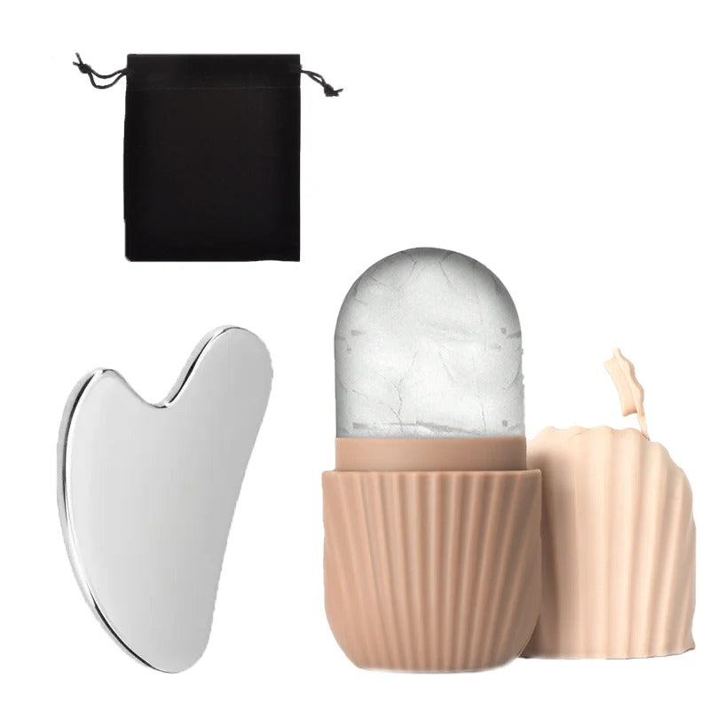 Natural Gua Sha Set with Ice Roller