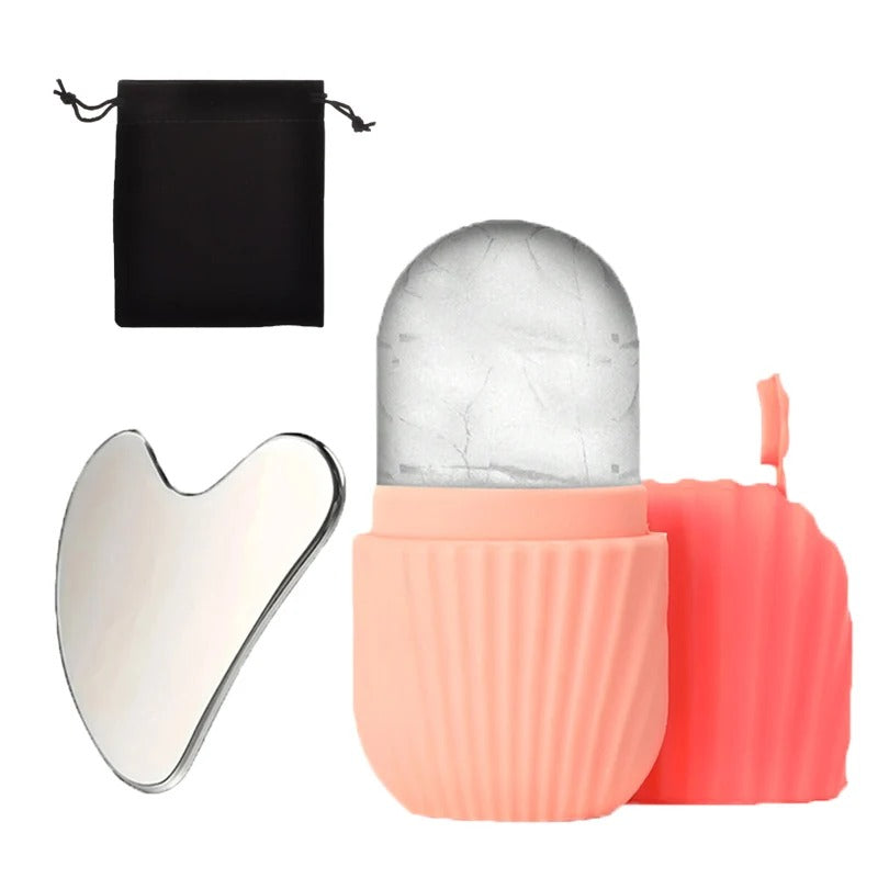 Natural Gua Sha Set with Ice Roller